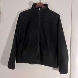LL Bean zip up sweater - women’s M - black fleece